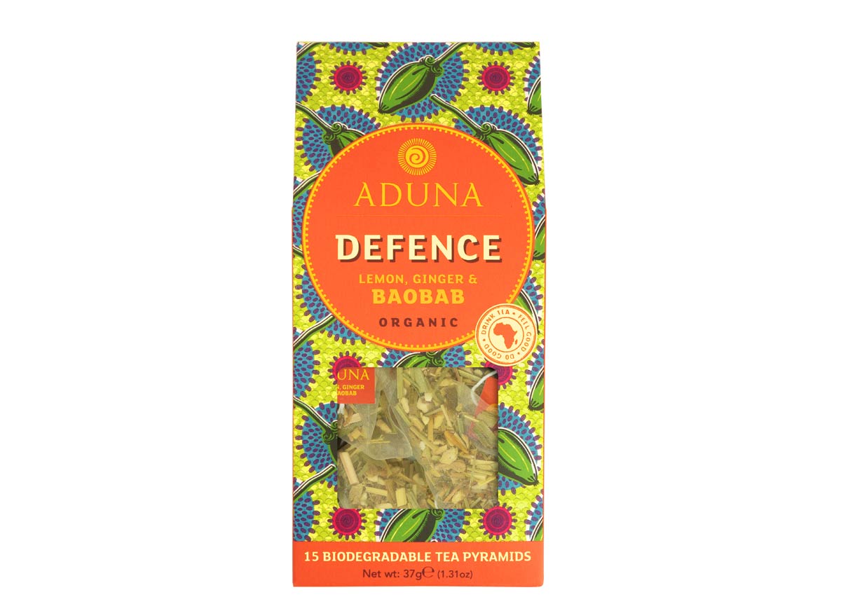 Aduna defence lemon, ginger & baobab 15 tea pyramids