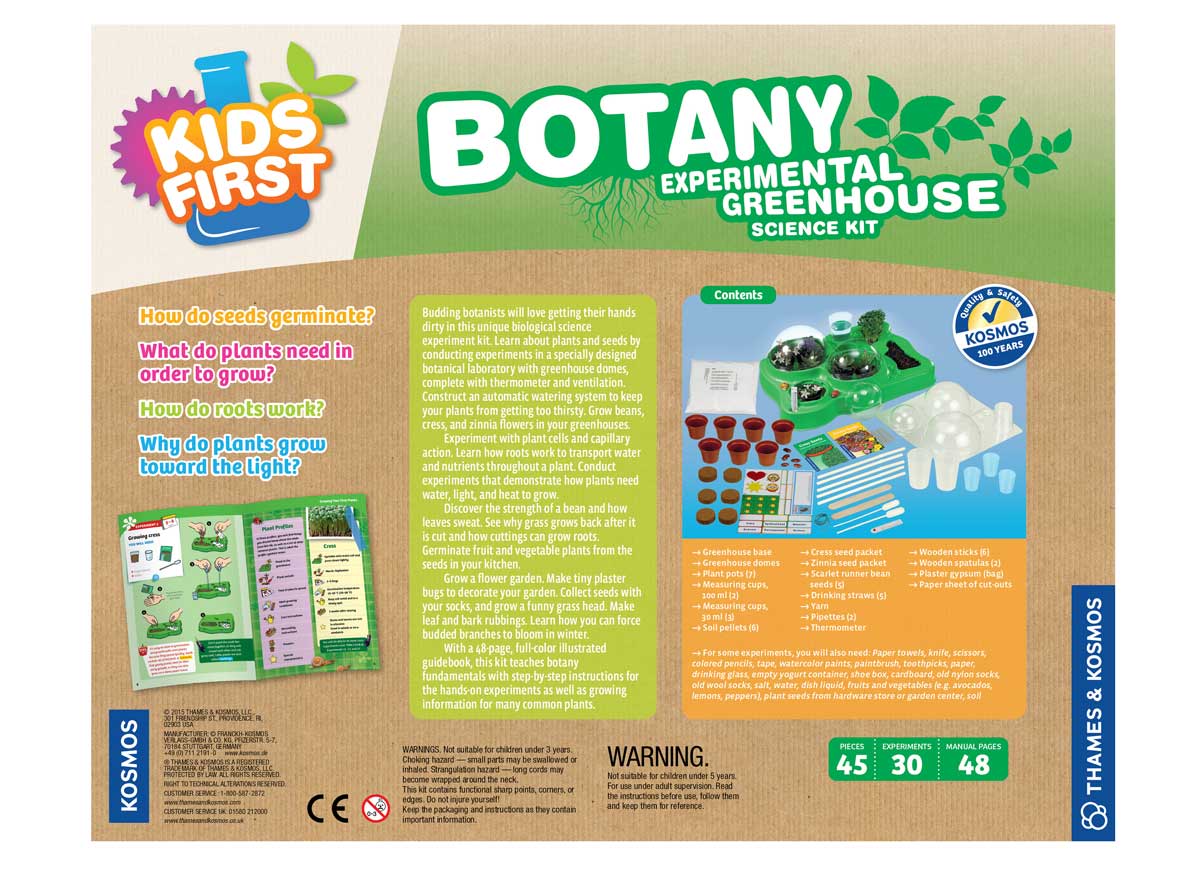 botany experimental greenhouse science kit