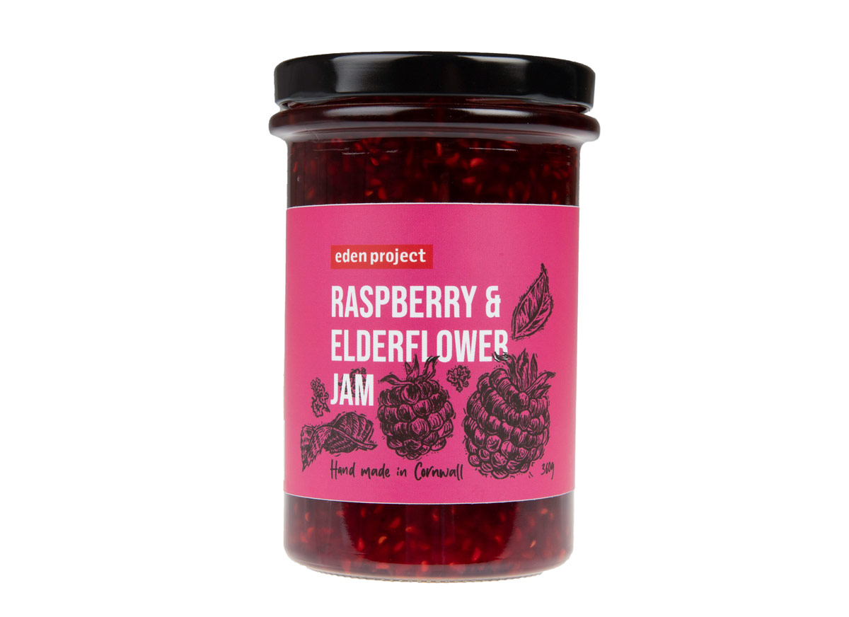Eden Project raspberry & elderflower jam 360g