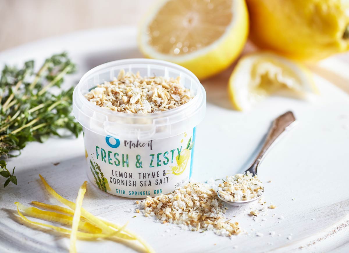 Cornish Sea Salt Co. fresh & zesty pinch salt 55g Eden Project Shop