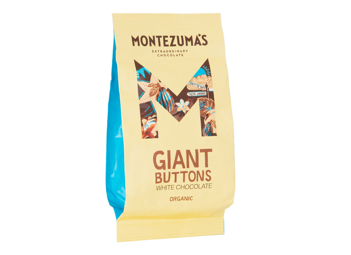 Montezuma's organic white chocolate giant buttons 180g