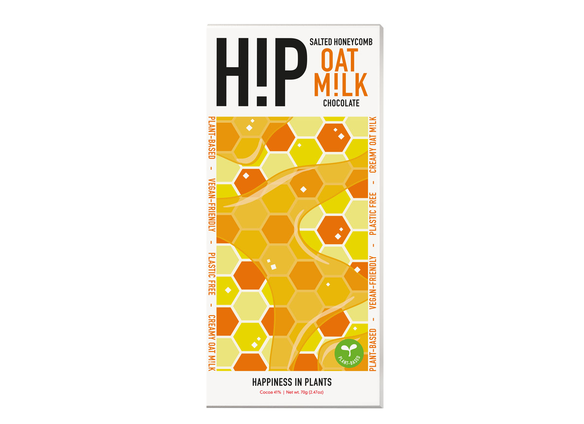 Hip salted honeycomb oat milk chocolate 70g