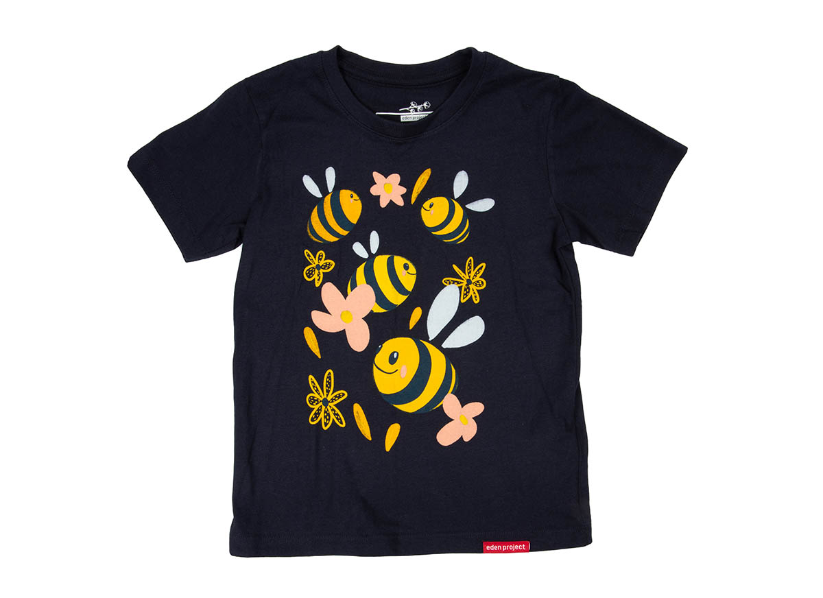Kids honey bee t-shirt (Navy, 5-6Y)
