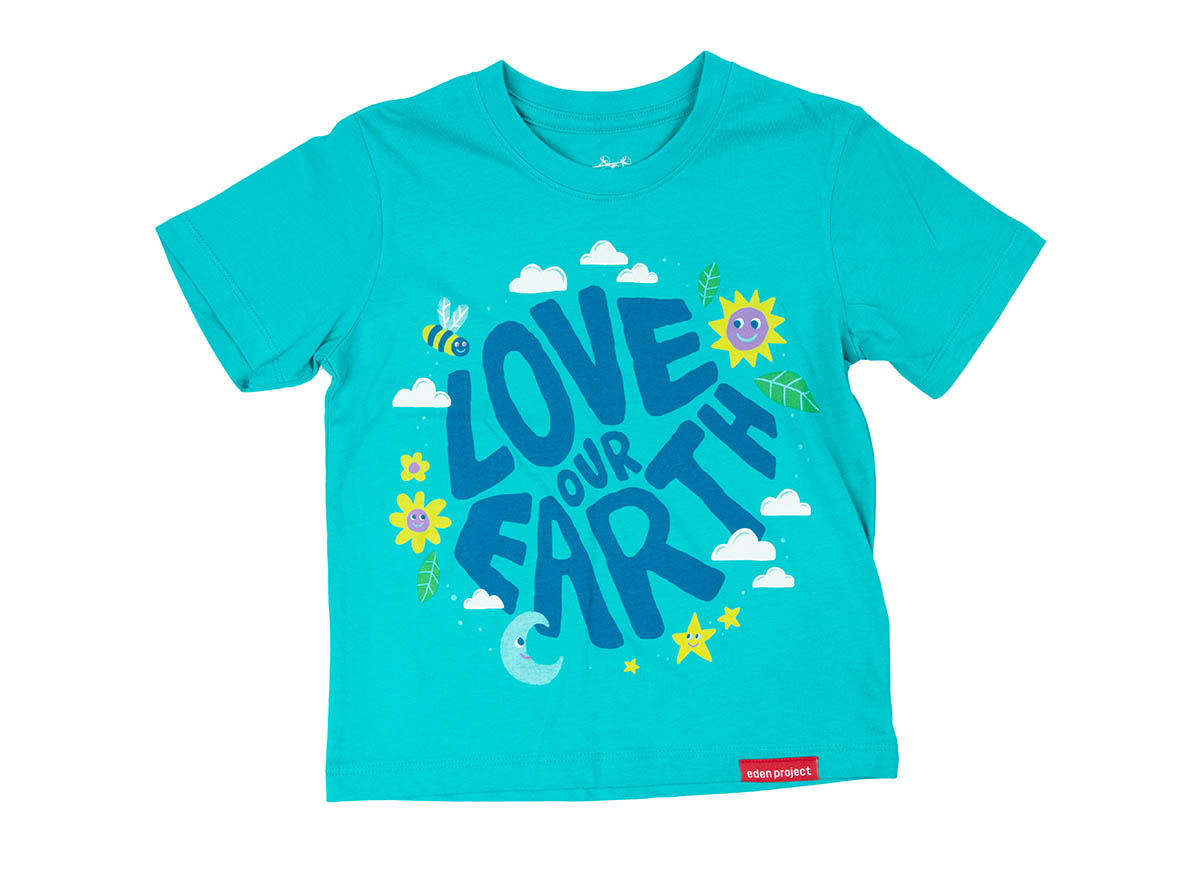 Kids love our earth t-shirt (Sea green, 3-4Y)