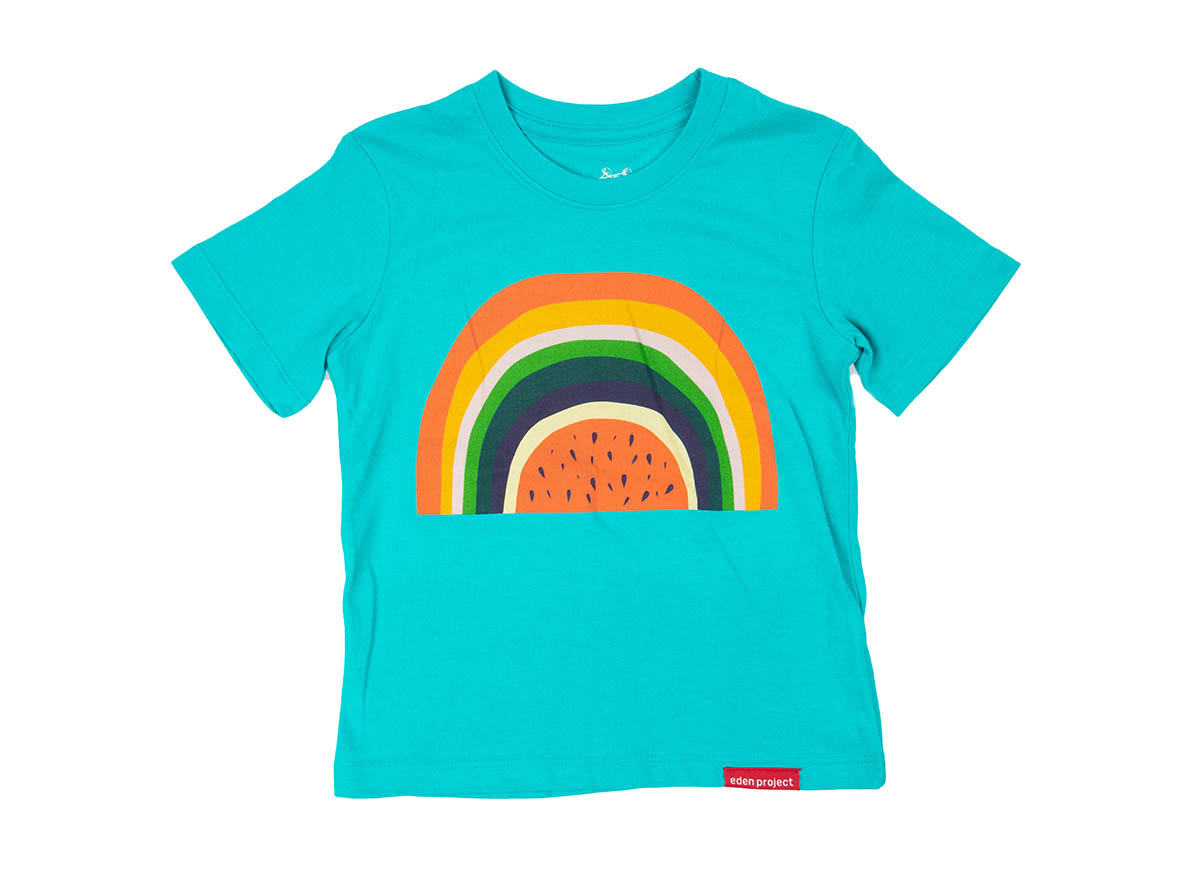 Kids rainbow t-shirt (Sea green, 3-4Y)