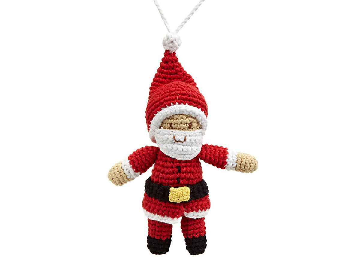 Knitted Santa Christmas Decoration Eden Project Shop