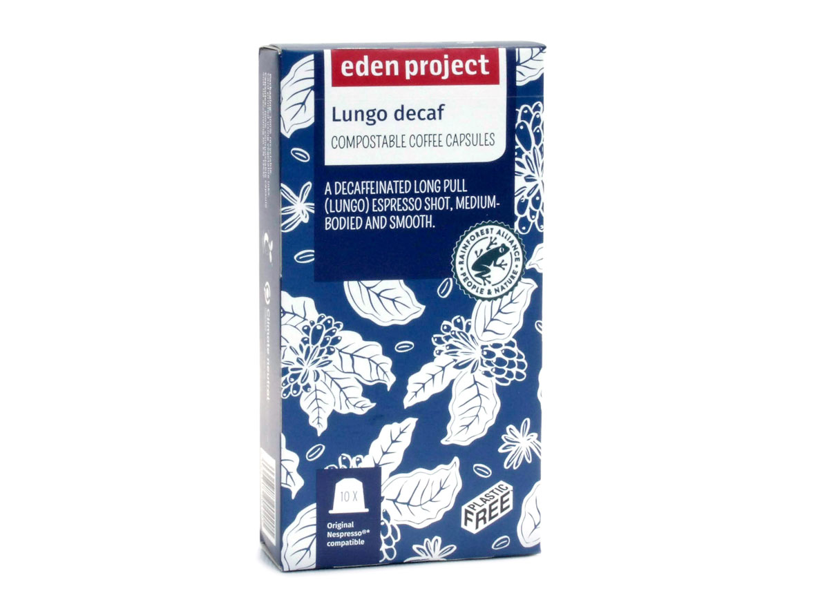 Eden Project lungo decaf 10 coffee capsules