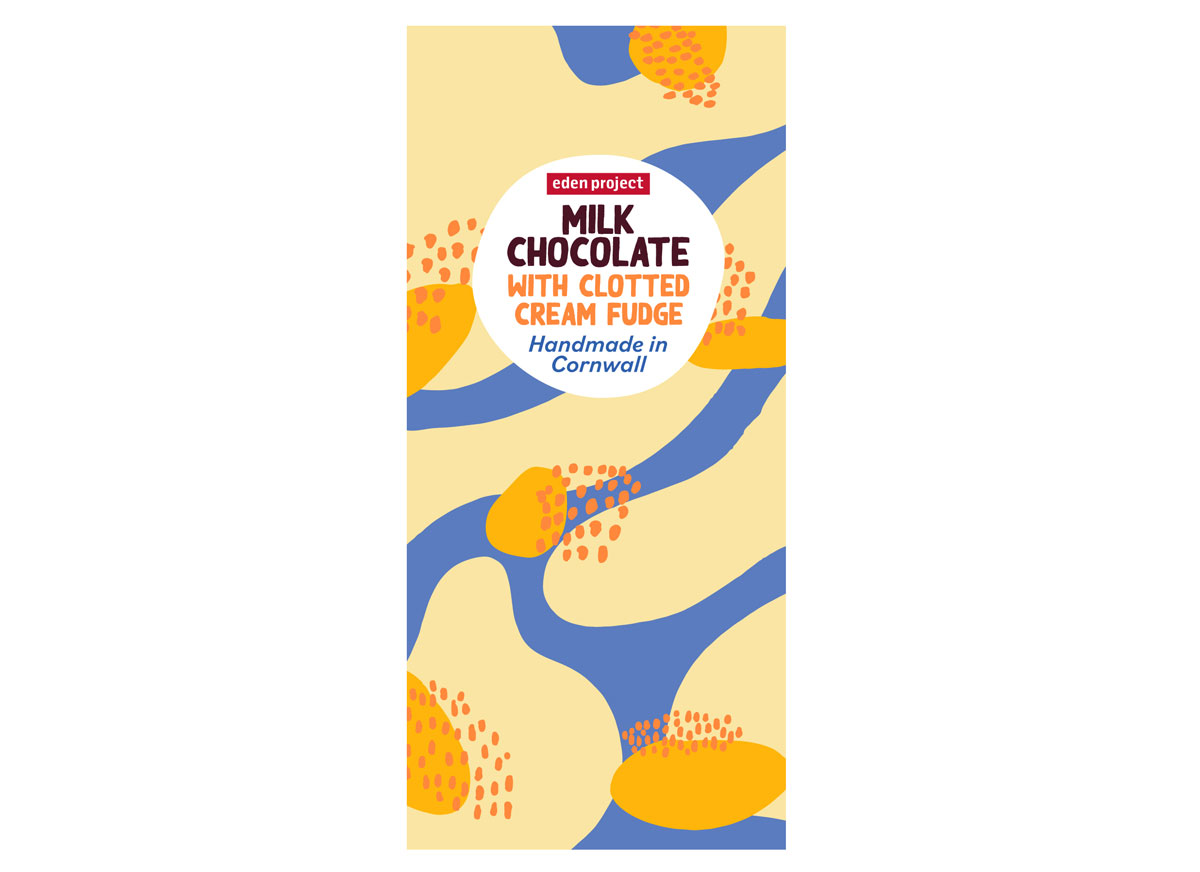 Eden Project milk chocolate with clotted cream fudge 100g