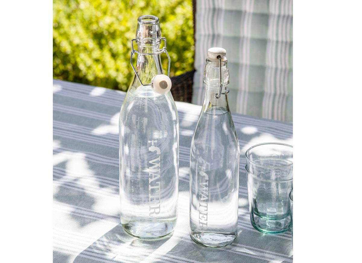 Glass tap  water  bottle  Eden Project Shop