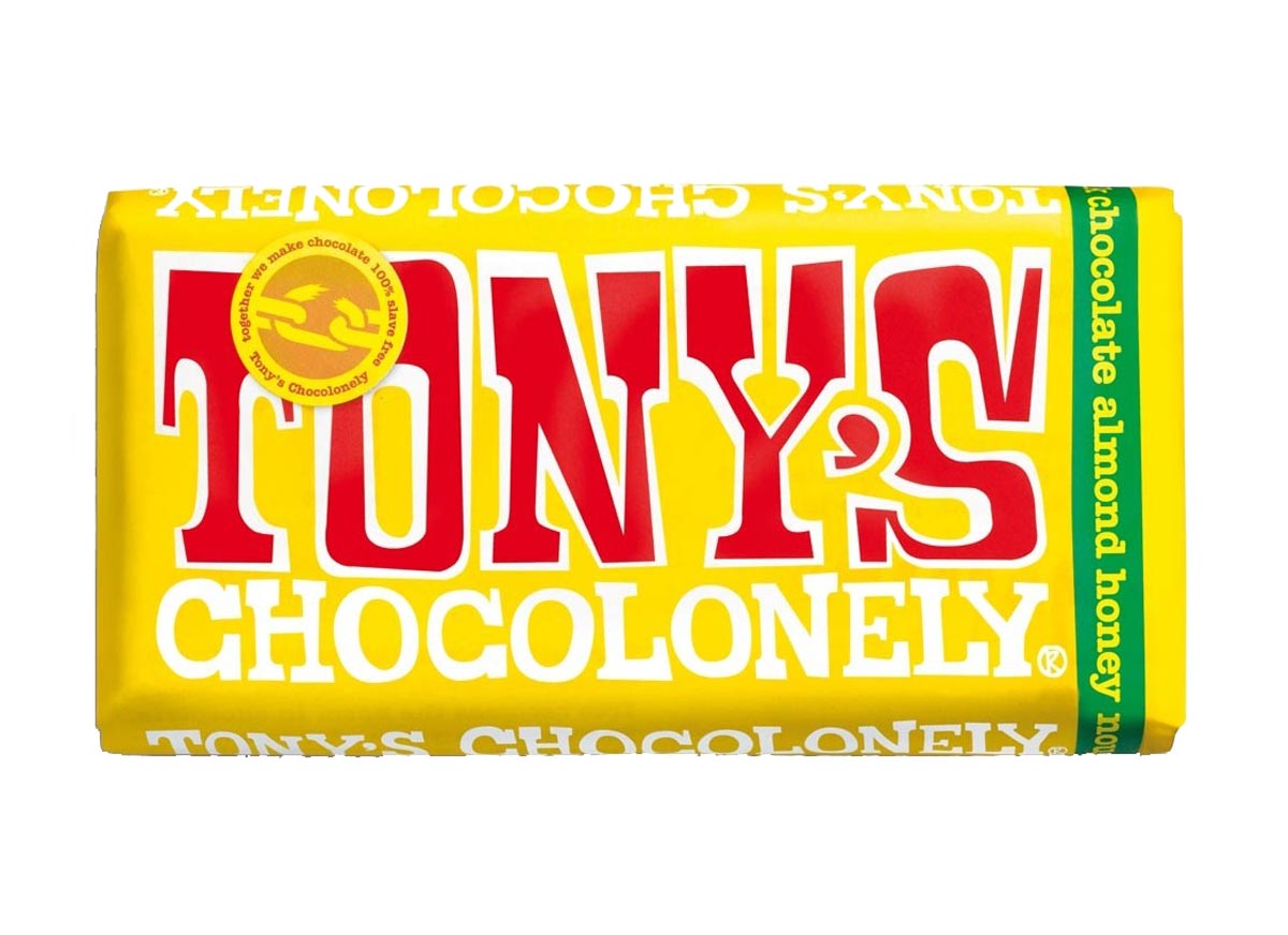 Tony's Chocolonely milk almond honey nougat 180g