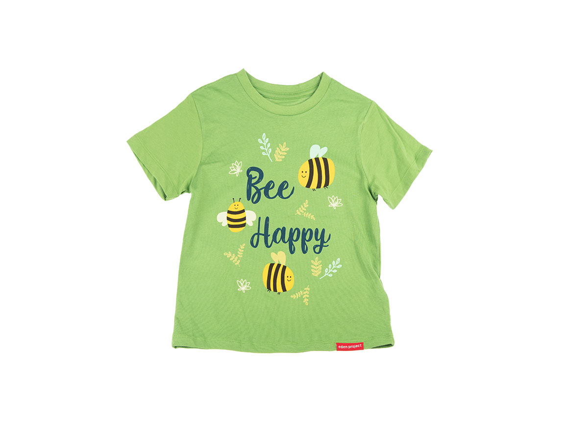 Kids bee happy t-shirt (Piquant green, 5-6Y)