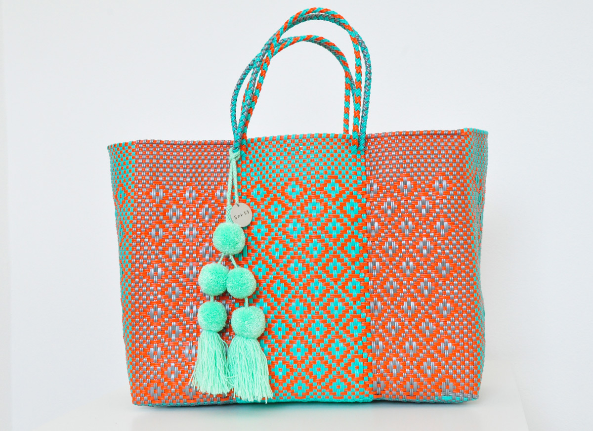 recycled plastic beach bag