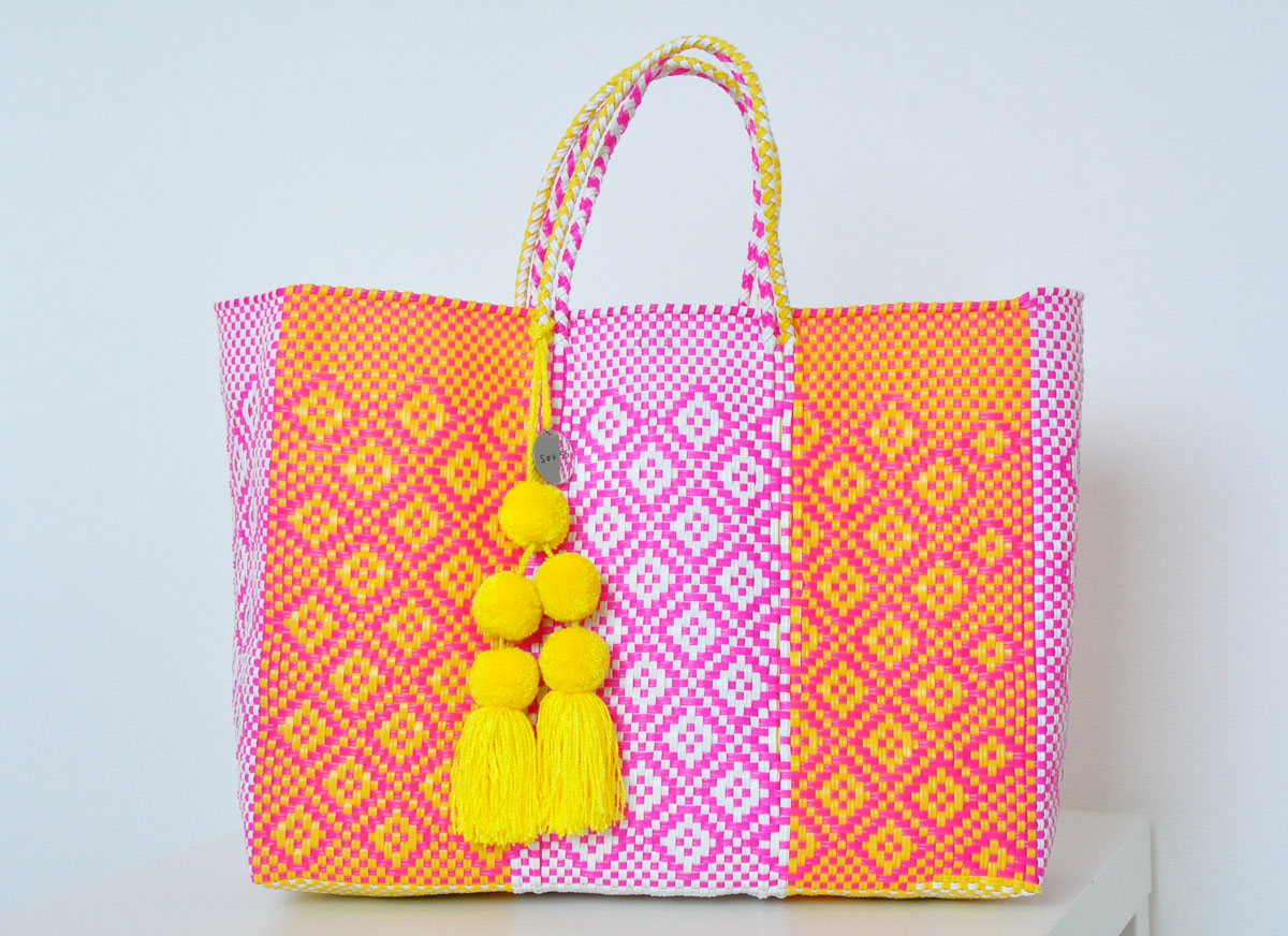 recycled plastic beach bag