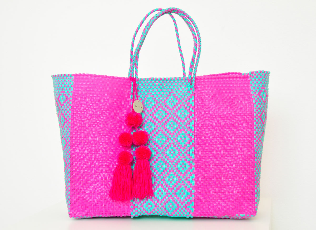 colourful beach bag