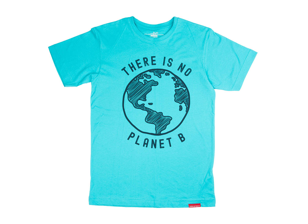 Men's there is no planet b t-shirt (Baltic blue, Medium)