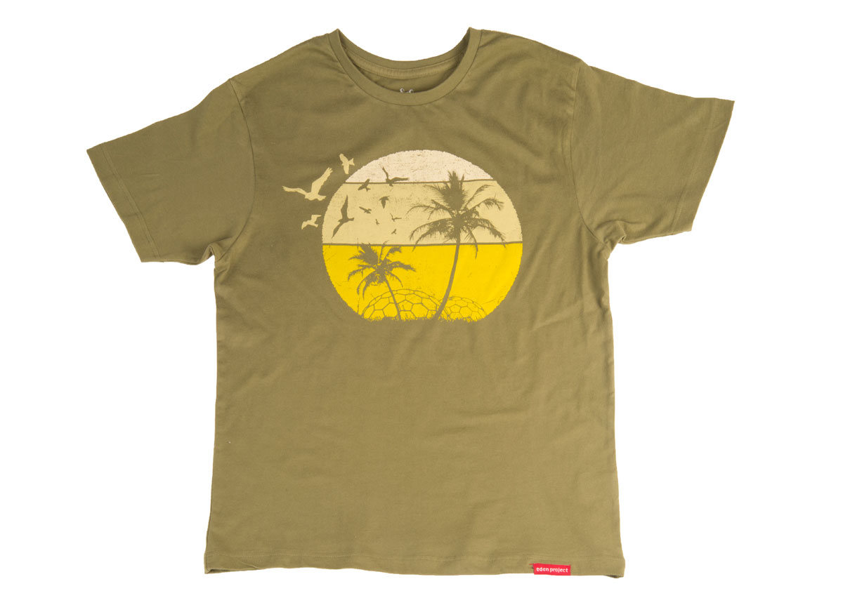 Men's summers day t-shirt (Olive green, Medium)