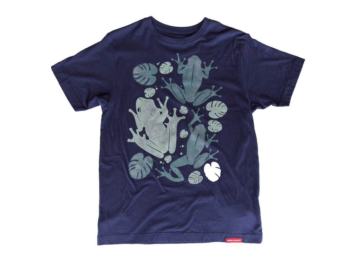 Men's tree frog t-shirt (Navy, Medium)