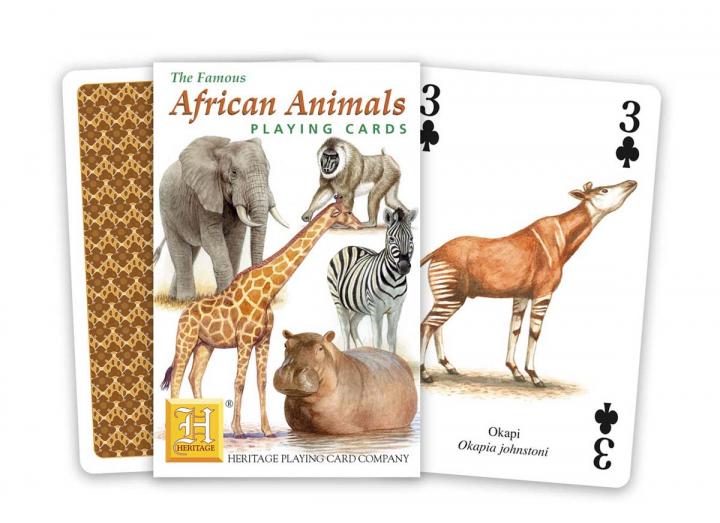 African Animals playing cards from Heritage Playing Cards