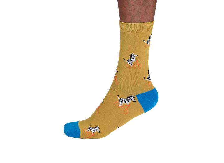 Archy men's bamboo animal on bike socks 