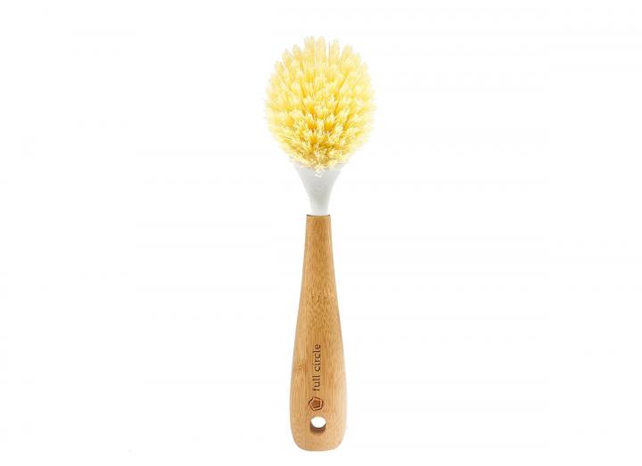 Full Circle Be Good dish brush in white, made from bamboo & recycled plastic