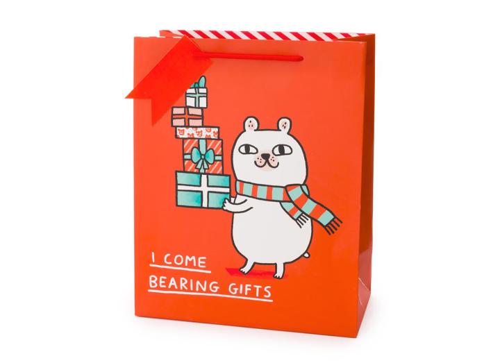 Bearing gifts Christmas large giftbag