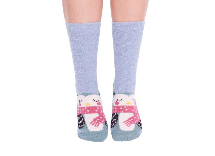 Billie recycled polyester animal fluffy socks