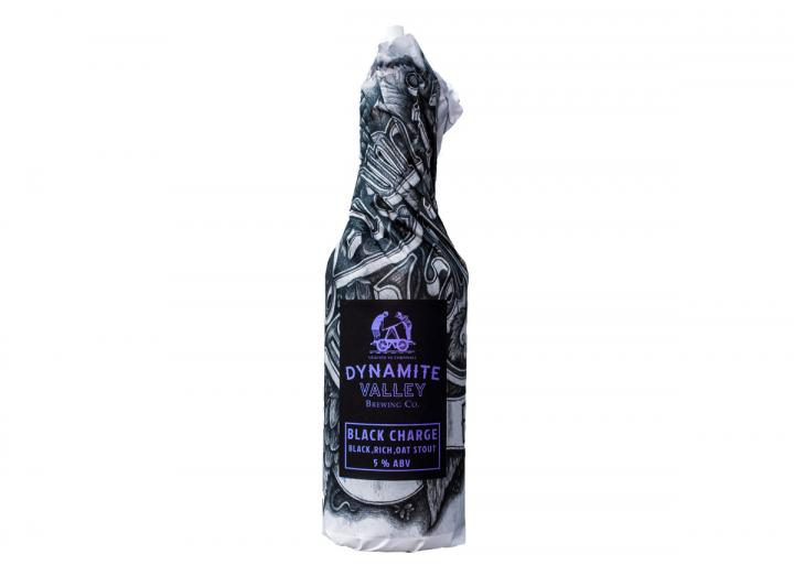 Dynamite Valley Brewery black charge stout 500ml bottle