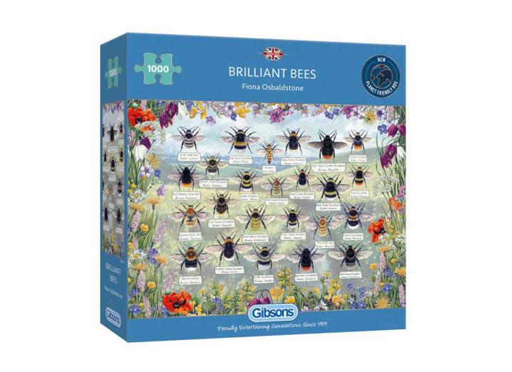 Brilliant Bees 1000 piece jigsaw puzzle from Gibsons