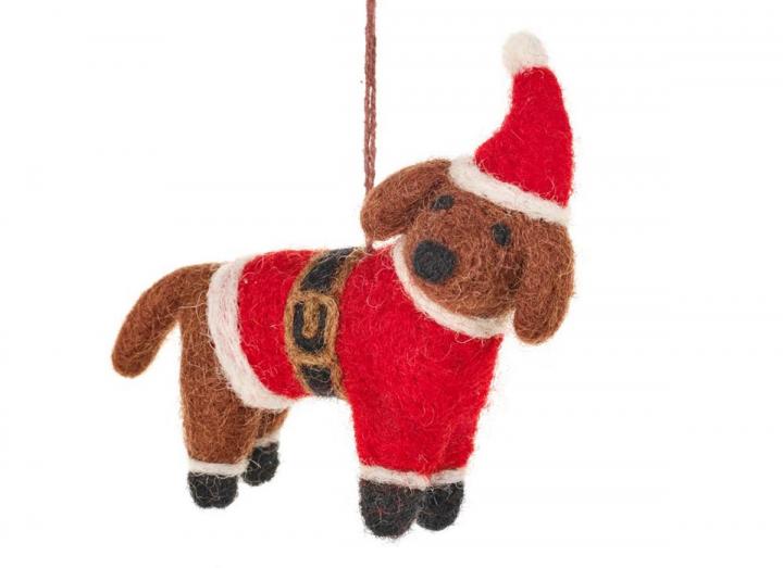 Buddy the festive dog hanging decoration