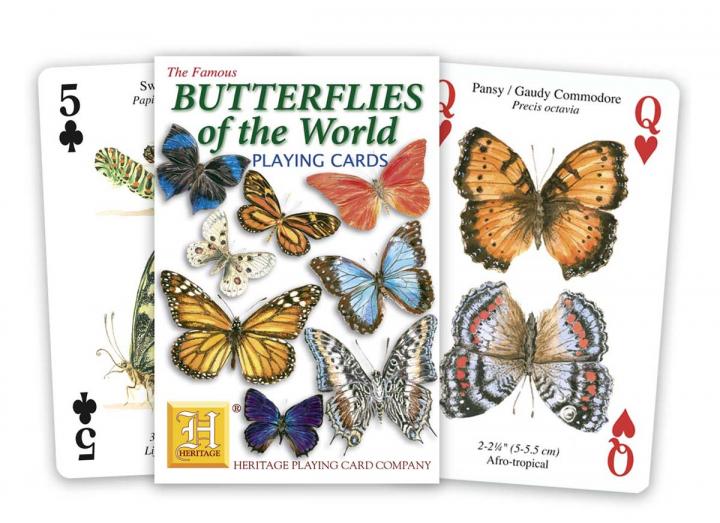 Butterflies of the World playing cards from Heritage Playing Cards