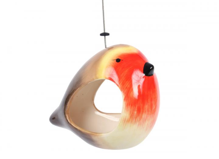 Ceramic robin bird feeder from Wildlife World