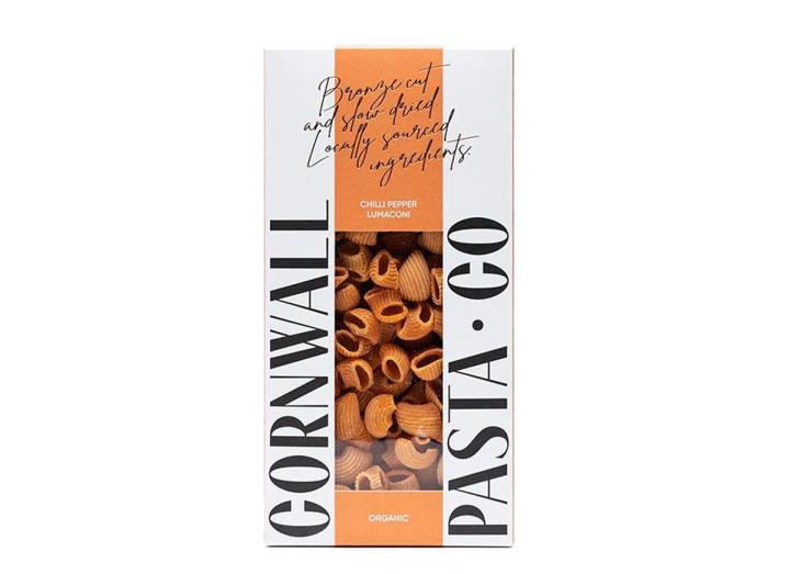 Cornwall Pasta Co organic chilli pepper lumaconi