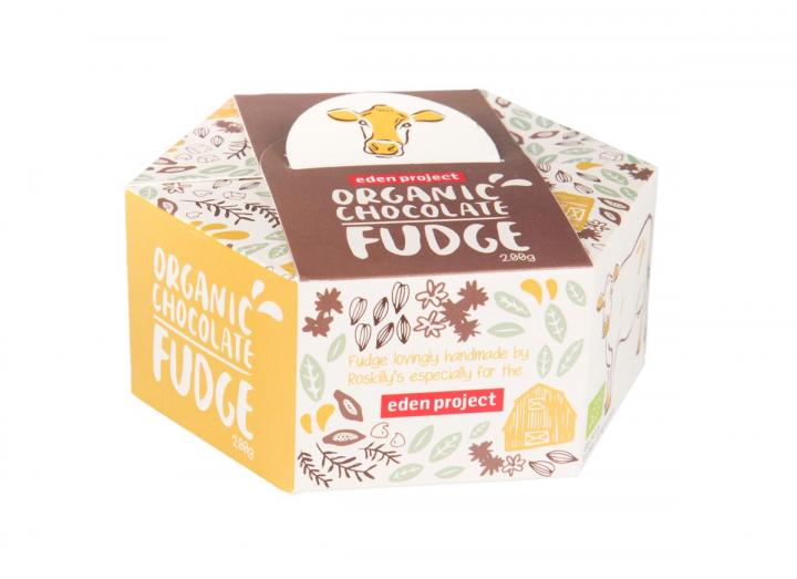 Eden Project organic chocolate fudge, handmade in Cornwall by Roskilly's