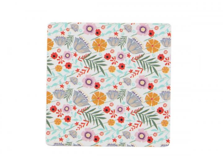 Eden Project floral print bamboo coaster