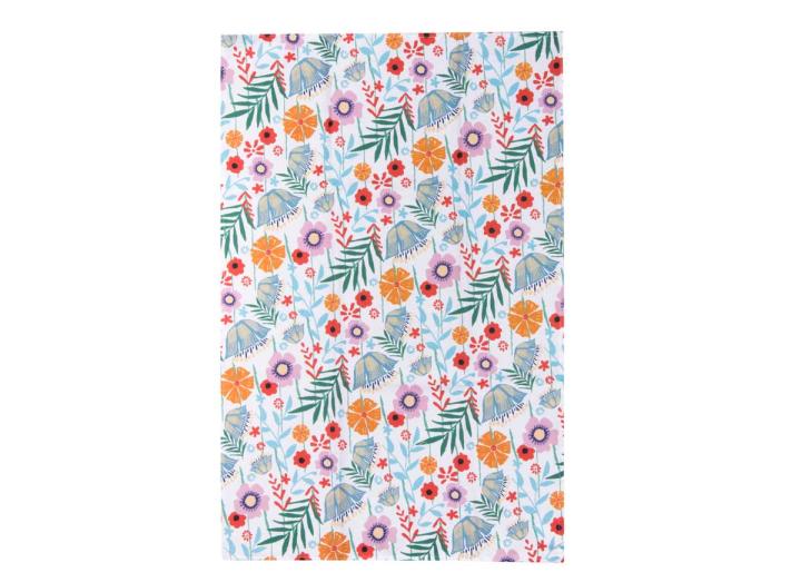 Eden Project floral print organic cotton tea towel