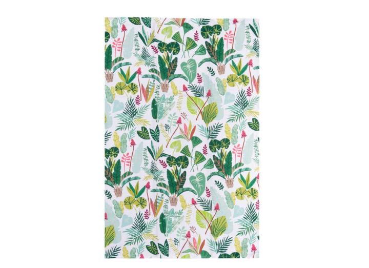 Eden Project rainforest print organic cotton tea towel