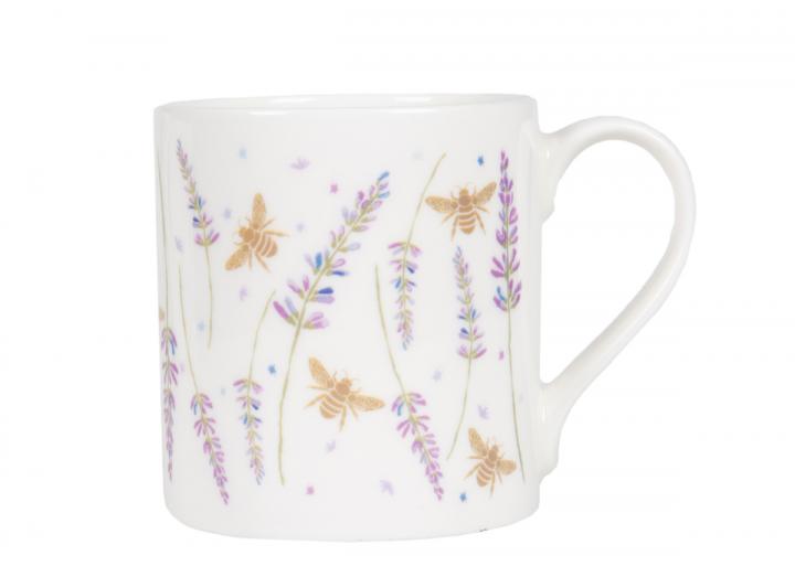Eden Project lavender & bees print mug