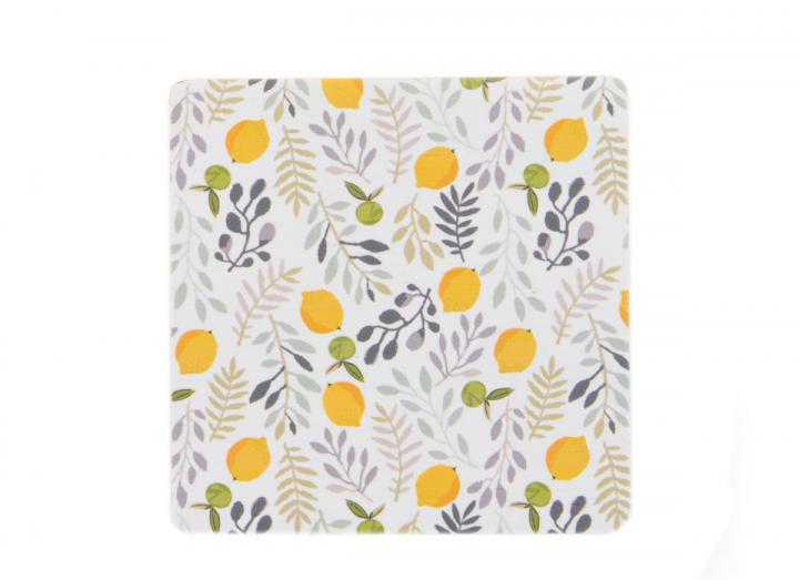 Eden Project Mediterranean print bamboo coaster