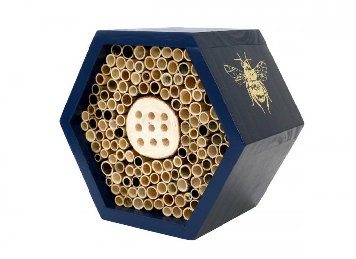 Eden Project navy blue bee & bug house