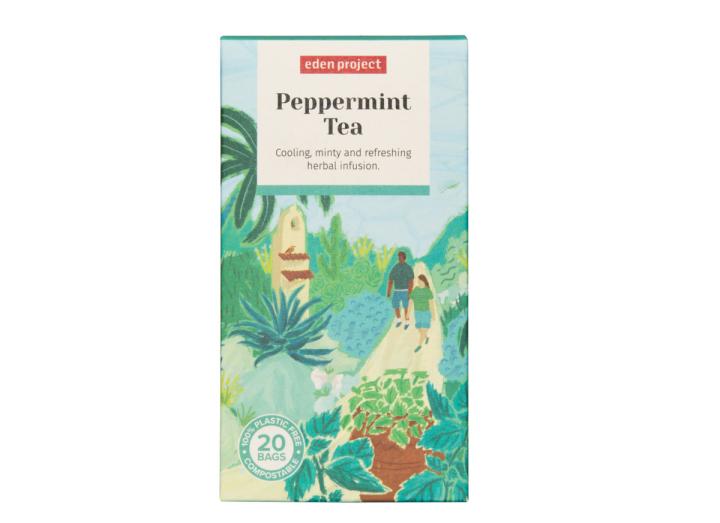 Eden Project Peppermint tea in plastic free tea bags