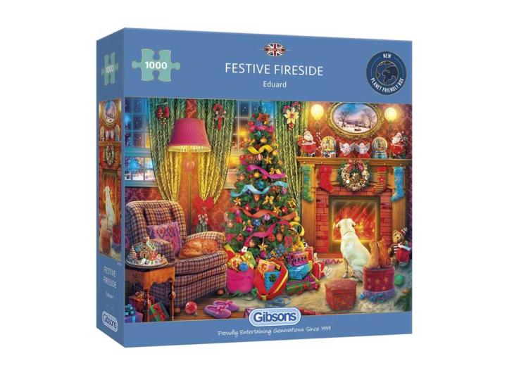 Festive Fireside 1000 piece jigsaw puzzle 