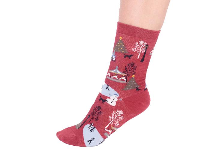 Gloria GOTS organic cotton Christmas scene sock 