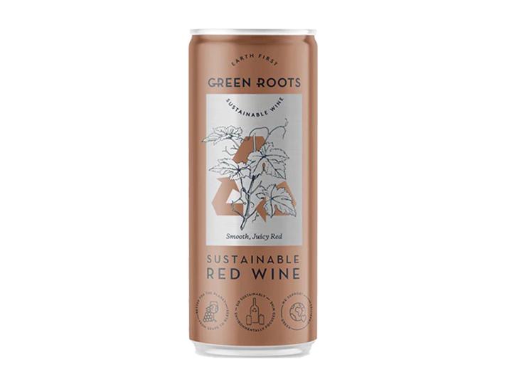 Green Roots sustainable red wine in a can 250ml