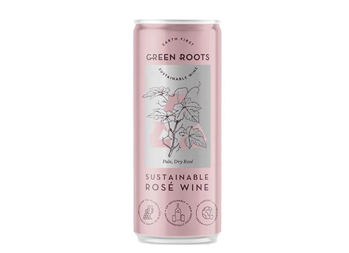 Green Roots sustainable rose wine in a can 250ml