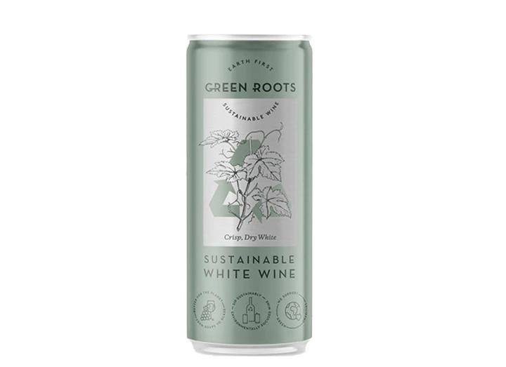 Green Roots sustainable white wine in a can 250ml