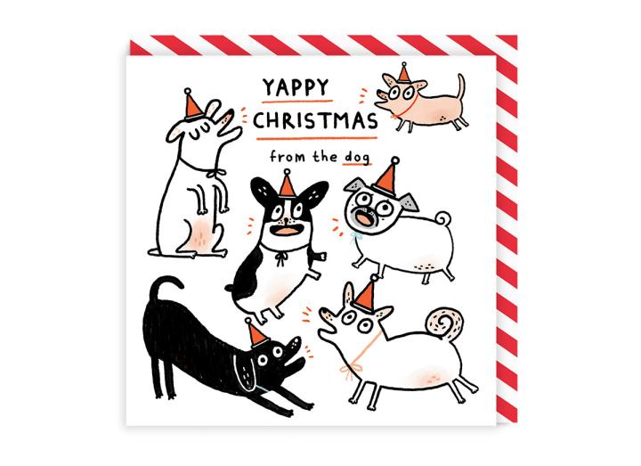 Happy Christmas square greetings card