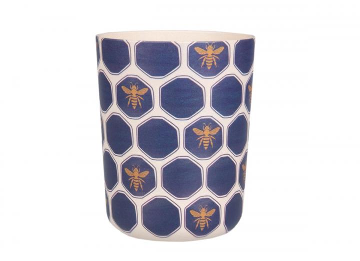 Hex bee print bamboofibre & PLA beaker, exclusive to the Eden Project