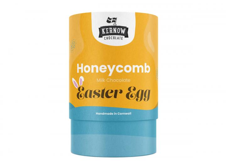 Honeycomb milk chocolate Easter egg from Kernow Chocolate