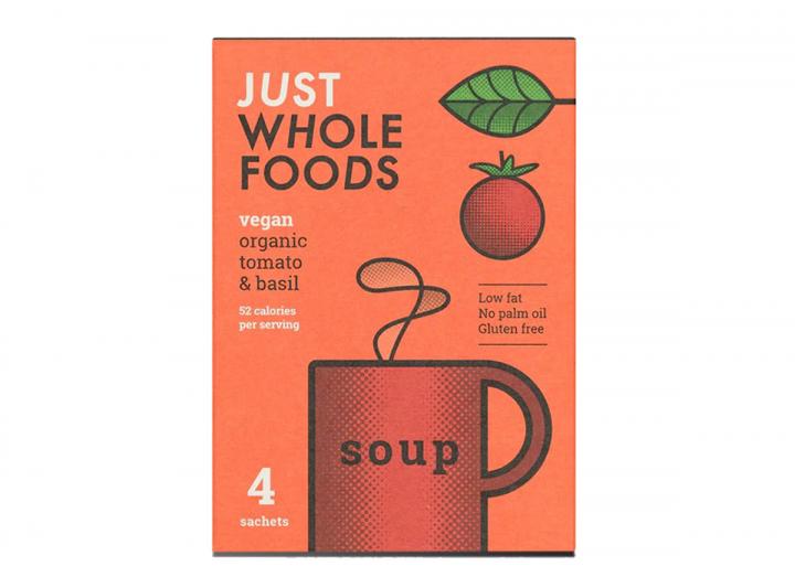 Just Wholefoods organic tomato & basil soup