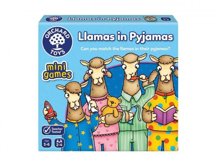 Llamas in pyjamas mini game from Orchard Toys